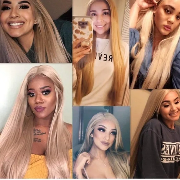 Jen 22” Glueless Blond brownstraightLace Front Wig *NEW * 💜